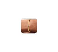 TINGN Pulseras de cuentas de oro con piedra natal para mujer, no se deslustran, a la moda, delicadas, chapadas en oro de 14 quilates, apilables, elásticas, para mejores amigas, parejas, regalos de