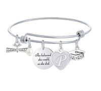 TINGN Regalos de graduación para mujeres 2026, regalos de escuela secundaria, pulsera de graduación inspiradora para niñas, clase de 2026, regalo para niñas e hijas, One Size, Acero inoxidable, Sin