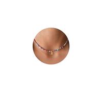 TINGN Regalos de San Valentín para niños, adolescentes y niñas, collares con inicial de cuentas coloridas para niñas y mujeres, gargantilla de cuentas bohemias con inicial para mujeres, adolescentes