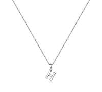 TINGN S925 Collar Inicial de Plata Esterlina Hipoalergénico para Mujer, Dainty Leter Alphabet para Niñas Adolescentes (H)