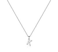 TINGN S925 Collar Inicial de Plata Esterlina para Mujer, Collar Inicial Hipoalergénico de Dainty Colgante de Iniciales Minúsculas S925 Collar de Plata Esterlina Regalo de Niña Adolescente (K)