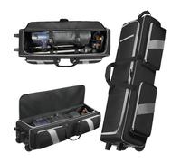 tingroun Bolsa telescópica con ruedas, funda de telescopio rodante de gran capacidad de 40 pulgadas y acolchado que absorbe los golpes, fundas de transporte para telescopio con múltiples bolsillos