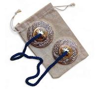 Tingsha tibetano de bronce profesional con bolsa de almacenamiento, platillos curativos, campanas para reiki, terapia de sonido, meditación budista, campana de yoga, manjira floral en relieve, apto