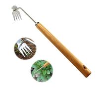 TINGTING Extractor de malas hierbas de acero inoxidable, herramienta de extracción de dientes de león, herramienta manual para el trasplante de raíces, herramienta de jardinería, regalo para