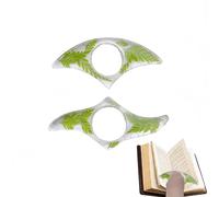 TINGWEN 2 Piezas Marcadores de Soporte de Página de Libro Separador De Paginas Libro Pulgar Anillo porta marcapáginas pulgar Accesorios para libros Para amantes los libros Profesores literatura (#1)