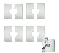 TINGWEN 2 Piezas Tapa Del Agujero De La Válvula Grifo Collar De Cubierta De Tubería Embellecedor para Radiadores Tapa decorativa extraíble Plata Para grifos,decoración de tubería 28mm