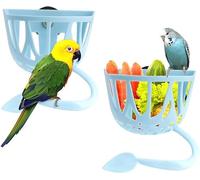 Tingyanyan 2 comederos para pájaros, loros, verduras y frutas, multiusos, para colgar, para uso diario para loros
