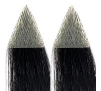 Tingyilan 2 piezas de patillas para hombres peluche de tupé triángulo para cabello en las sienes, sistema de reemplazo de cabello con cinta recta de 15 cm,Negro,3x3x2cm