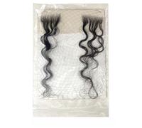Tingyilan 2pcs De Bordes De Cabello Cabello Humano Real Extensiones De Cabello De Línea De Cabello De Encaje Invisible Rayas De Cabello Rizado De Bebé Reutilizables,Negro,I shape