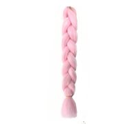 Tingyilan 4Pcs Brilla En La Oscuridad Peluca, Peluca Afro Sintético Luminoso Trenza Pelucas Crochet Trenzas De Pelo Trenzado Pelucas Cola De Cerdo,Rosado