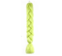 Tingyilan 4Pcs Brilla En La Oscuridad Peluca, Peluca Afro Sintético Luminoso Trenza Pelucas Crochet Trenzas De Pelo Trenzado Pelucas Cola De Cerdo,Yellowgreen