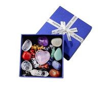Tingyilan Caja De Meditación De Alivio Del Estrés Del Alivio Del Estrés Del Equilibrio De La Energía Con Collar De Cristal Curativo Piedra De Cristal Pulido Pulseras De Cristal Coloridas