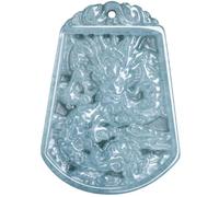 Tingyilan Collar de la suerte, colgante de cilindro de dragón chino de jade natural, fuerza y riqueza, joyería única de dragón, regalos espirituales