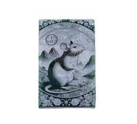 Tingyilan Collar Del Zodiaco Chino De Piedra De Jade Natural Para Hombres Y Mujeres, 12 Animales, Colgante De Jadeíta Natural Con Cadena, Adorno Espiritual, Joyería,Rat,30x50x6mm