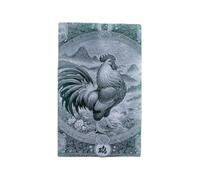 Tingyilan Collar Del Zodiaco Chino De Piedra De Jade Natural Para Hombres Y Mujeres, 12 Animales, Colgante De Jadeíta Natural Con Cadena, Adorno Espiritual, Joyería,Chicken,40x65x6.5mm