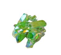 Tingyilan Colorido Cristal De Cuarzo Recubierto De Titanio, Cristales De Cuarzo Natural Y Piedras Preciosas Colorido Mineral De Roca Piedra Curativa Reiki,Verde