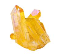 Tingyilan Colorido Cristal De Cuarzo Recubierto De Titanio, Cristales De Cuarzo Natural Y Piedras Preciosas Colorido Mineral De Roca Piedra Curativa Reiki,Amarillo