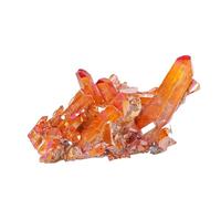 Tingyilan Colorido Cristal De Cuarzo Recubierto De Titanio, Cristales De Cuarzo Natural Y Piedras Preciosas Colorido Mineral De Roca Piedra Curativa Reiki,Naranja
