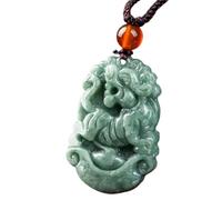 Tingyilan Jade Natural 12 Horóscopo Chino Prosperidad Collar Colgante,Tiger