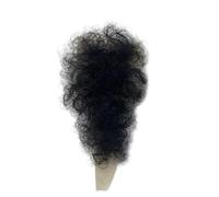 Tingyilan Pelo privado falso invisible realista biniki pelos corporales falso pelo en el pecho bigote pelo falso en la axila hecho a mano 5x12cm,Negro,One Size
