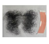 Tingyilan Pelo Privado Falso, Vello Púbico Falso Realista Invisible Negro, Vello Corporal Del Traje De Bikini, Bigote Falso Para Hombres Y Mujeres,Negro,One Size