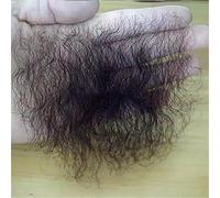 Tingyilan Peluca corporal realista invisible de pelo privado falso pelo humano rizado natural peluquín púbico masculino femenino pelucas de cuerpo de fibra de alta temperatura,Negro,One Size