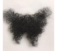 Tingyilan Peluquín Púbico Unisex De Fibra Sintética De Encaje Completo Hecho A Mano, Forma De Mariposa Disfraz De Bikini Colorido Vello Corporal 8x14cm/3.2x5.5in,Negro,One Size