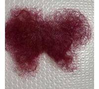 Tingyilan Peluquín Púbico Unisex De Fibra Sintética De Encaje Completo Hecho A Mano, Forma De Mariposa Disfraz De Bikini Colorido Vello Corporal 8x14cm/3.2x5.5in,Winered,One Size