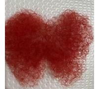 Tingyilan Peluquín Púbico Unisex De Fibra Sintética De Encaje Completo Hecho A Mano, Forma De Mariposa Disfraz De Bikini Colorido Vello Corporal 8x14cm/3.2x5.5in,Rojo,One Size