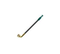 Tingyilan Pipa de Fumar, Pipa de Madera de Tallo Largo para Cigarrillos, Pipa de Tabaco de Madera con Mango Largo y Exquisito con ágata Verde y Recipiente de Pipa de latón,Latón,24cm