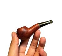 Tingyilan Pipa de Tabaco pequeña clásica de 3 Disfrutar del Tabaco o para Accesorios, Pipa Duradera de Tabaco Pipa Marinera Retro clásica Accesorios de tubería de Madera Natural,Zitan