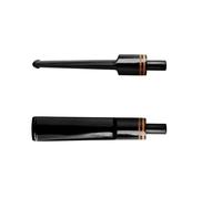 Tingyilan Vástago de Pipa de Tabaco acrílico Boquilla de Repuesto de Tallo Recto doblado con decoración de Anillo de Brezo Filtros de 9 mm / 3 mm,27