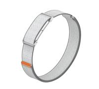TingYR Banda de Bíceps Compatible con Google Fitbit Air, 42cm Nylon Brazalete Deportivo para Brazalete con Funda Metálica, Gimnasio y Fitness. Gris Galaxia