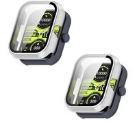 TINGYR Case Compatible with Haylou Watch 4, [2 Pack ] PC + Tempered Glass to Protect The Screen, Anti/Fall, All/Inclusive Watch Case.