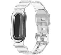 TingYR Correas Compatible con Google Fitbit Air, Funda Protectora y Correa de Silicona Desmontable, Ajustable, Suave y Cómoda. Transparente