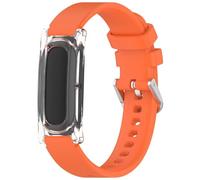 TingYR Correas Compatible con Google Fitbit Air, Funda Protectora y Correa de Silicona Desmontable, Ajustable, Suave y Cómoda. Naranja