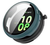 TINGYR Funda Compatible con OnePlus Watch 3 43mm, PC + Vidrio Templado para Proteger la Pantalla.Verde Aguja de Pino