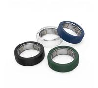 TINGYR Funda Compatible con Oura Ring 5, Suave, Agradable para la Piel, Resistente al Sudor. M (9/10 / 11) 4 uds (Transparente, Negro, Verde Oscuro, Azul Oscuro)