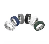 TINGYR Funda Compatible con Oura Ring 5, Suave, Agradable para la Piel, Resistente al Sudor. M (9/10 / 11) 6 uds (Transparente, Negro, Blanco, Azul Oscuro, Gris, Verde Oscuro)