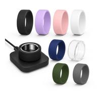 TINGYR Funda Compatible con Oura Ring 5, Suave, Agradable para la Piel, Resistente al Sudor. M (9/10 / 11) 8 uds (Transparente, Negro, Blanco, Rosa, Morado Lila, Azul Oscuro, Gris, Verde Oscuro)