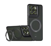 TingYR Funda Compatible con Realme P4R 5G/C100 4G, con Soporte Giratorio de 360°, PC + TPU, Antihuellas, Resistente a Caídas.(Negro)