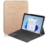 TingYR Funda para Microsoft Surface Go 4 Funda Tableta, Piel, Soporte Plegable, Protección Todo Incluido, Carcasa para Microsoft Surface Go 4.(Oro Rosa)