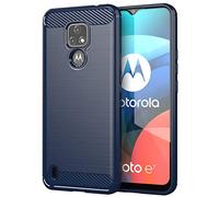 TingYR Funda para Motorola Moto E7, Resistente a los Arañazos, Fina de Silicona, Funda Interior de TPU Suave, Fundas para Motorola Moto E7 Smartphone.(Azul)