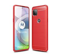 TingYR Funda para Motorola Moto G 5G, Resistente a los Arañazos, Fina de Silicona, Funda Interior de TPU Suave, Fundas para Motorola Moto G 5G Smartphone.(Rojo)
