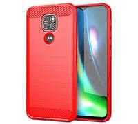TingYR Funda para Motorola Moto G9 Play, Resistente a los Arañazos, Fina de Silicona, Funda Interior de TPU Suave, Fundas para Motorola Moto G9 Play Smartphone.(Rojo)