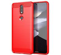 TingYR Funda para Nokia 2.4, Resistente a los Arañazos, Fina de Silicona, Funda Interior de TPU Suave, Fundas para Nokia 2.4 Smartphone.(Rojo)