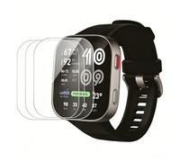 TingYR Protector de Pantalla Compatible con Amazfit Bip Max, Cristal Templado Antiexplosivo, Cobertura Total, Sin Burbujas, Antirrayaduras, Antishock. 3 Película Transparent