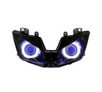 TINGYUS Faro Moto para NINJA300 ZX-6R 2013-2016 para Versys 65 Faro LED Angel Eye Faro Motocicleta Faros Delanteras(B)