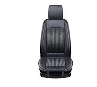 TINGYUS Fundas Asientos Coche Cojín De Asiento De Coche con Cuentas De Madera, Funda De Asiento Cuero Fresco Verano, Transpirable, Hecho A Mano, Universal Fundas de Asiento