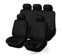 TINGYUS Fundas Asientos Coche Fundas para Asientos De Coche, Fundas para Asientos Delanteros Y Traseros, Negras, Universales, De Poliéster. Fundas de Asiento(Full Set B)